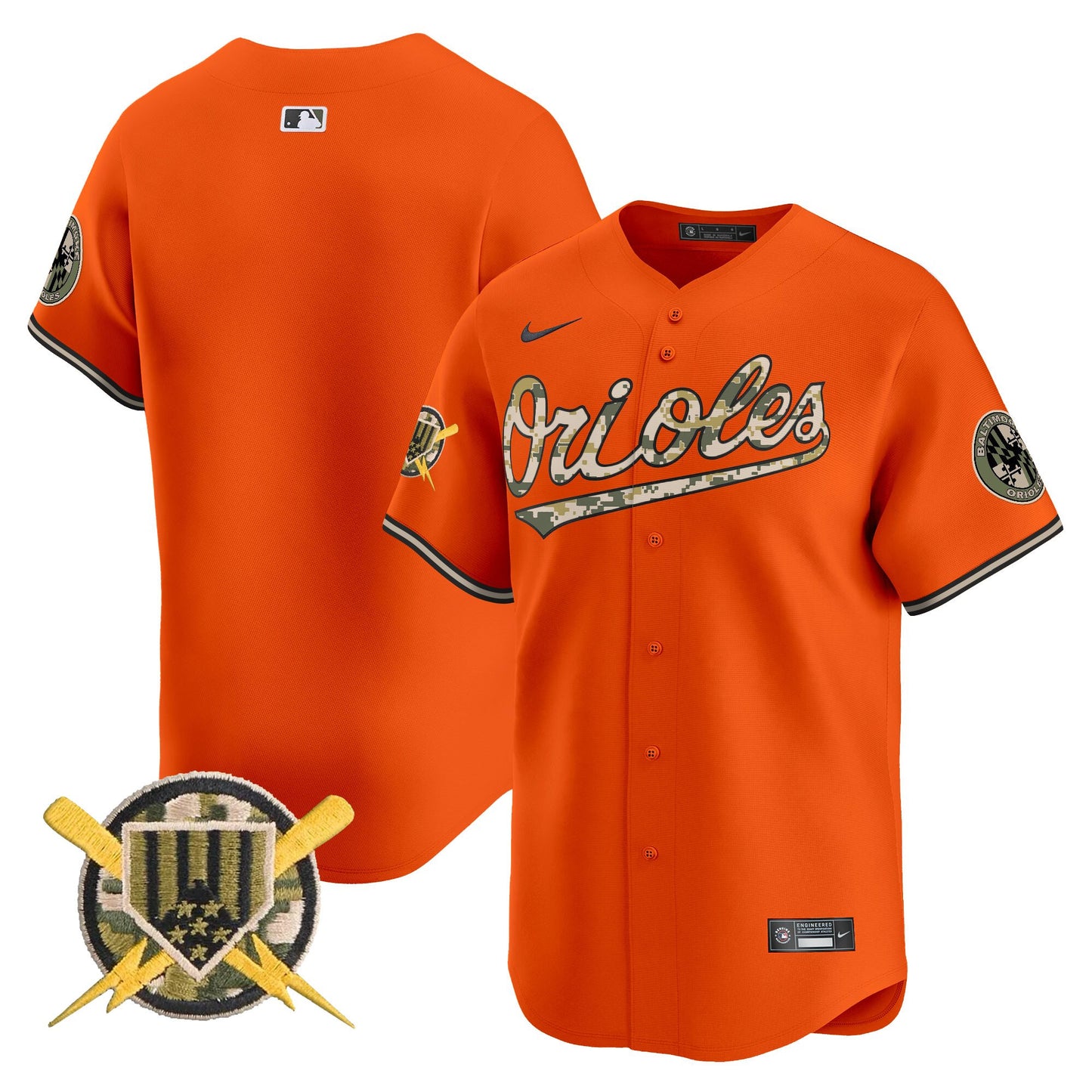 Men's Baltimore Orioles Armed Forces Day Vapor Premier Limited Jersey - All Stitched