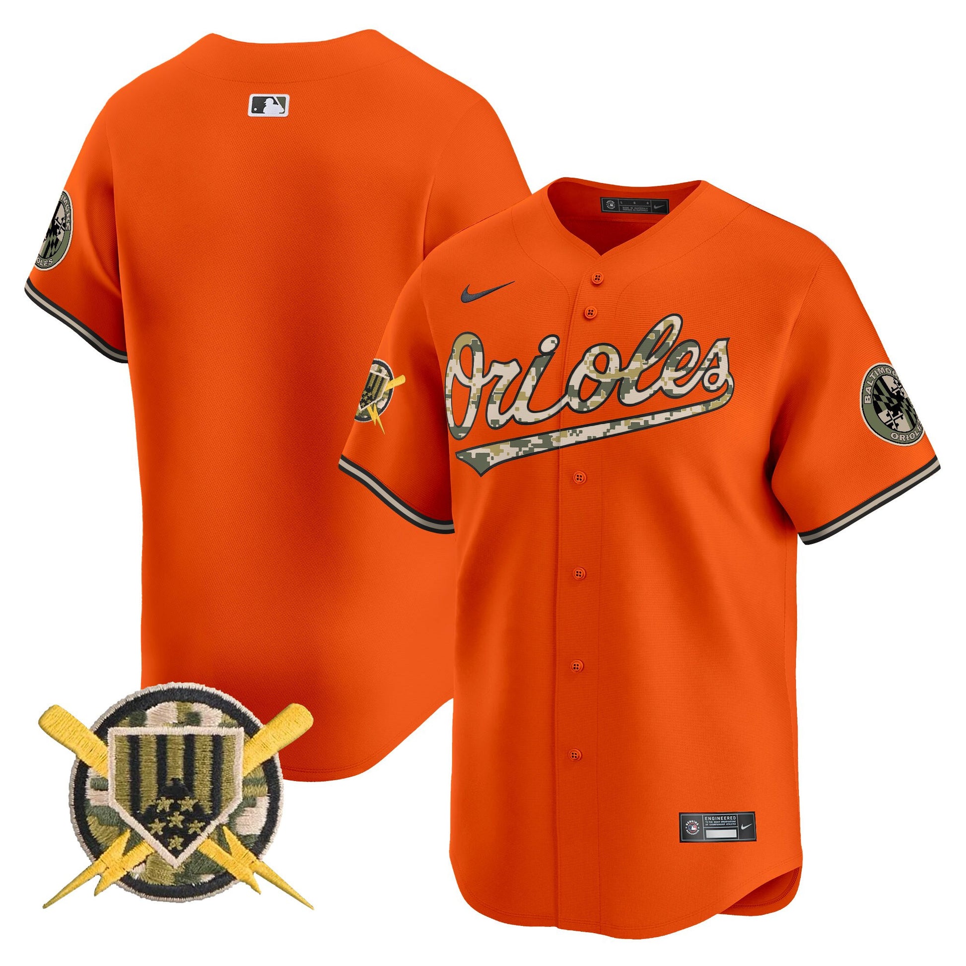 Men's Baltimore Orioles Armed Forces Day Vapor Premier Limited Jersey - All Stitched