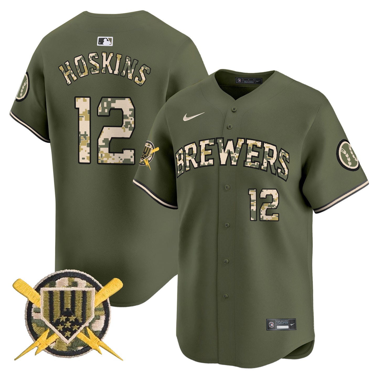 Men's Milwaukee Brewers Armed Forces Day Vapor Premier Limited Jersey - All Stitched