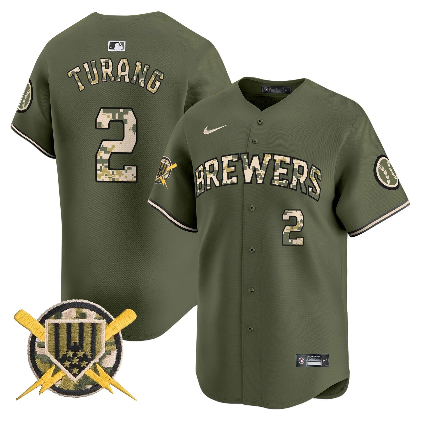Men's Milwaukee Brewers Armed Forces Day Vapor Premier Limited Jersey - All Stitched