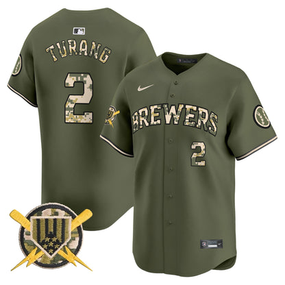 Men's Milwaukee Brewers Armed Forces Day Vapor Premier Limited Jersey - All Stitched