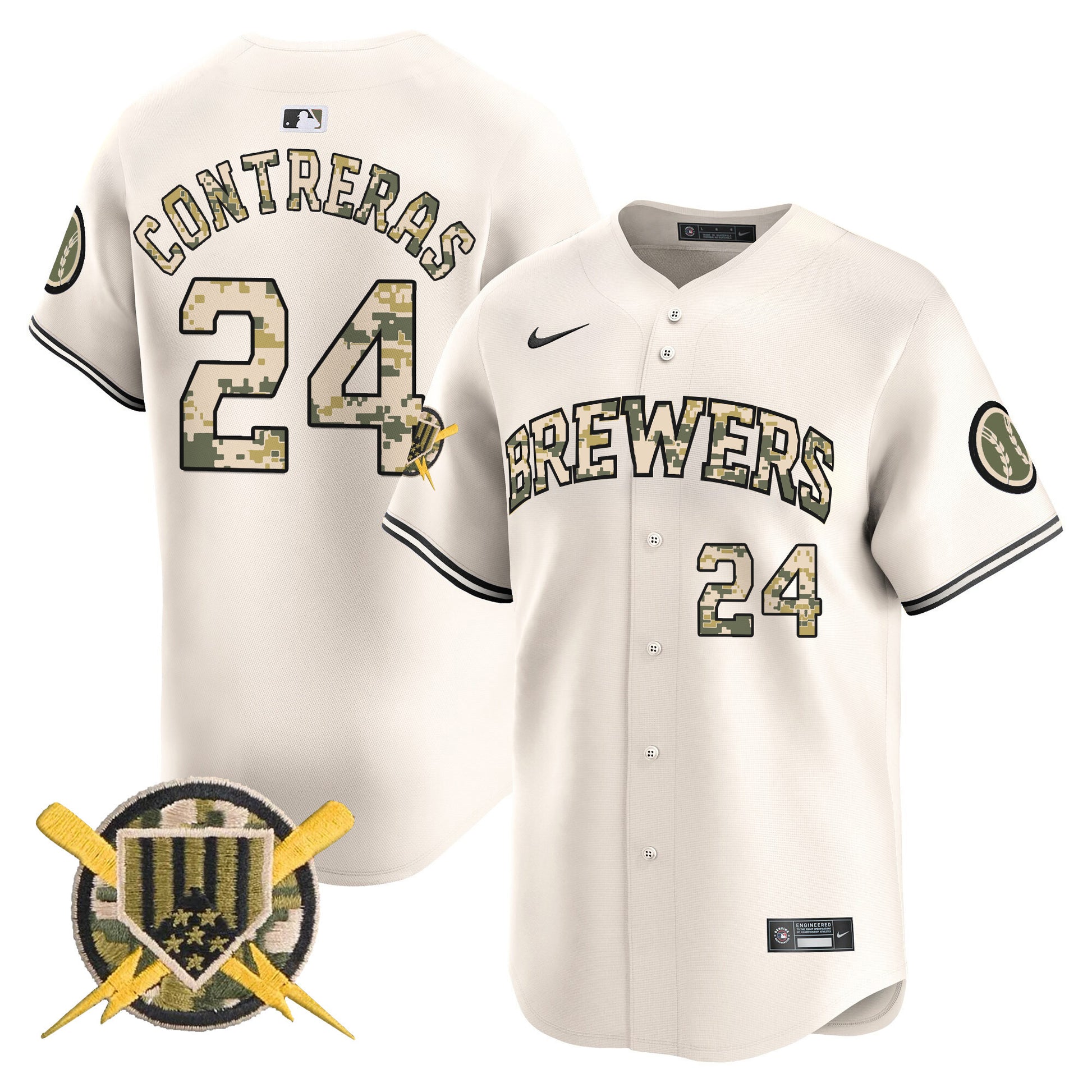 Men's Milwaukee Brewers Armed Forces Day Vapor Premier Limited Jersey - All Stitched