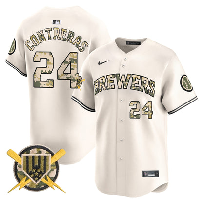 Men's Milwaukee Brewers Armed Forces Day Vapor Premier Limited Jersey - All Stitched