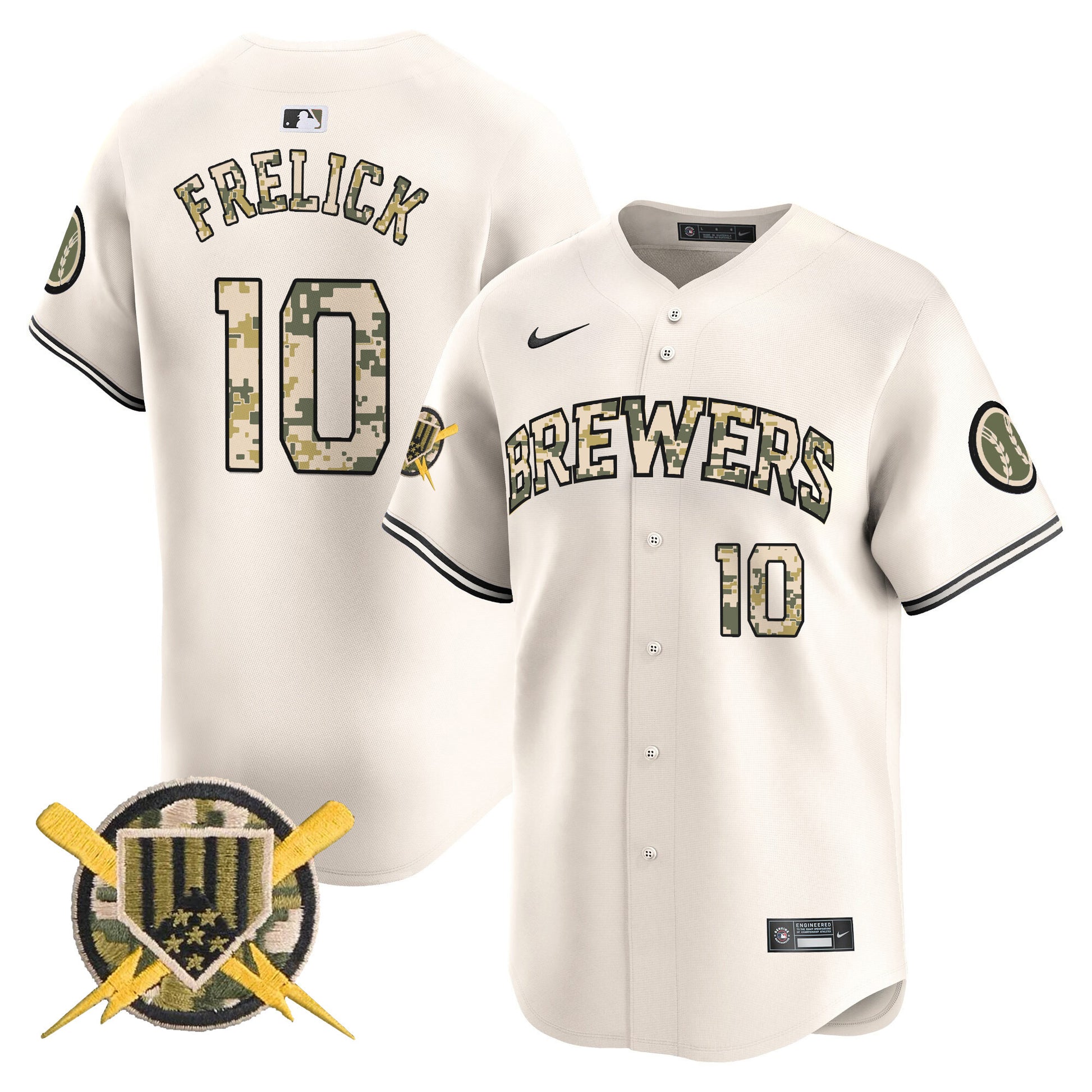 Men's Milwaukee Brewers Armed Forces Day Vapor Premier Limited Jersey - All Stitched
