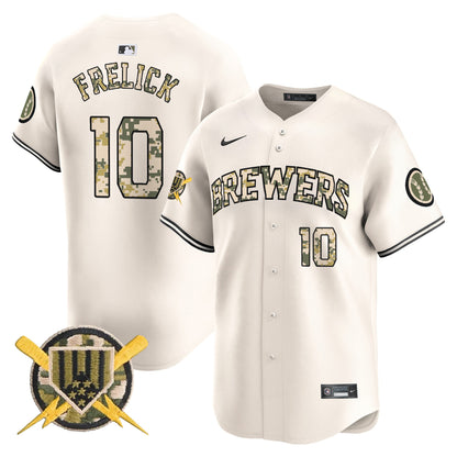 Men's Milwaukee Brewers Armed Forces Day Vapor Premier Limited Jersey - All Stitched
