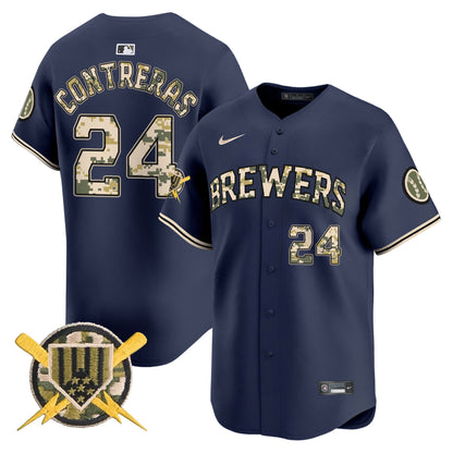 Men's Milwaukee Brewers Armed Forces Day Vapor Premier Limited Jersey - All Stitched