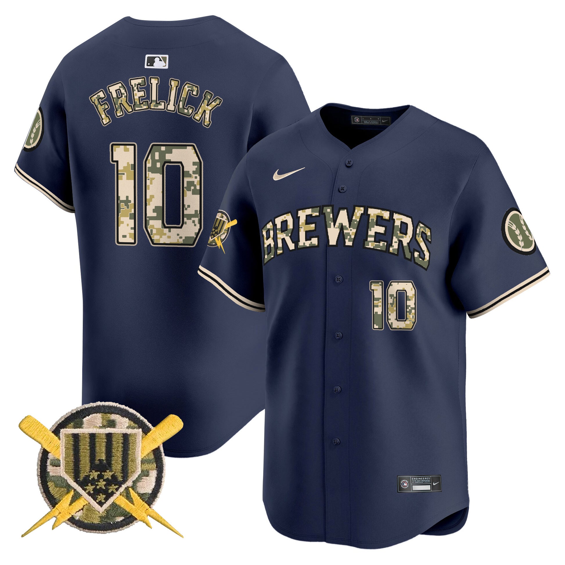 Men's Milwaukee Brewers Armed Forces Day Vapor Premier Limited Jersey - All Stitched