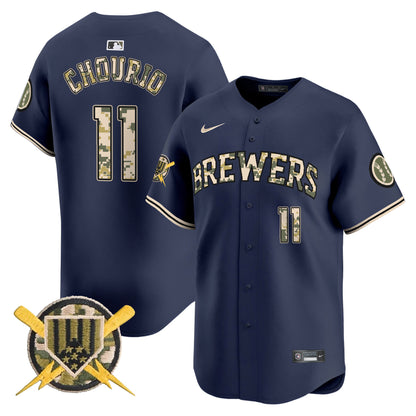 Men's Milwaukee Brewers Armed Forces Day Vapor Premier Limited Jersey - All Stitched