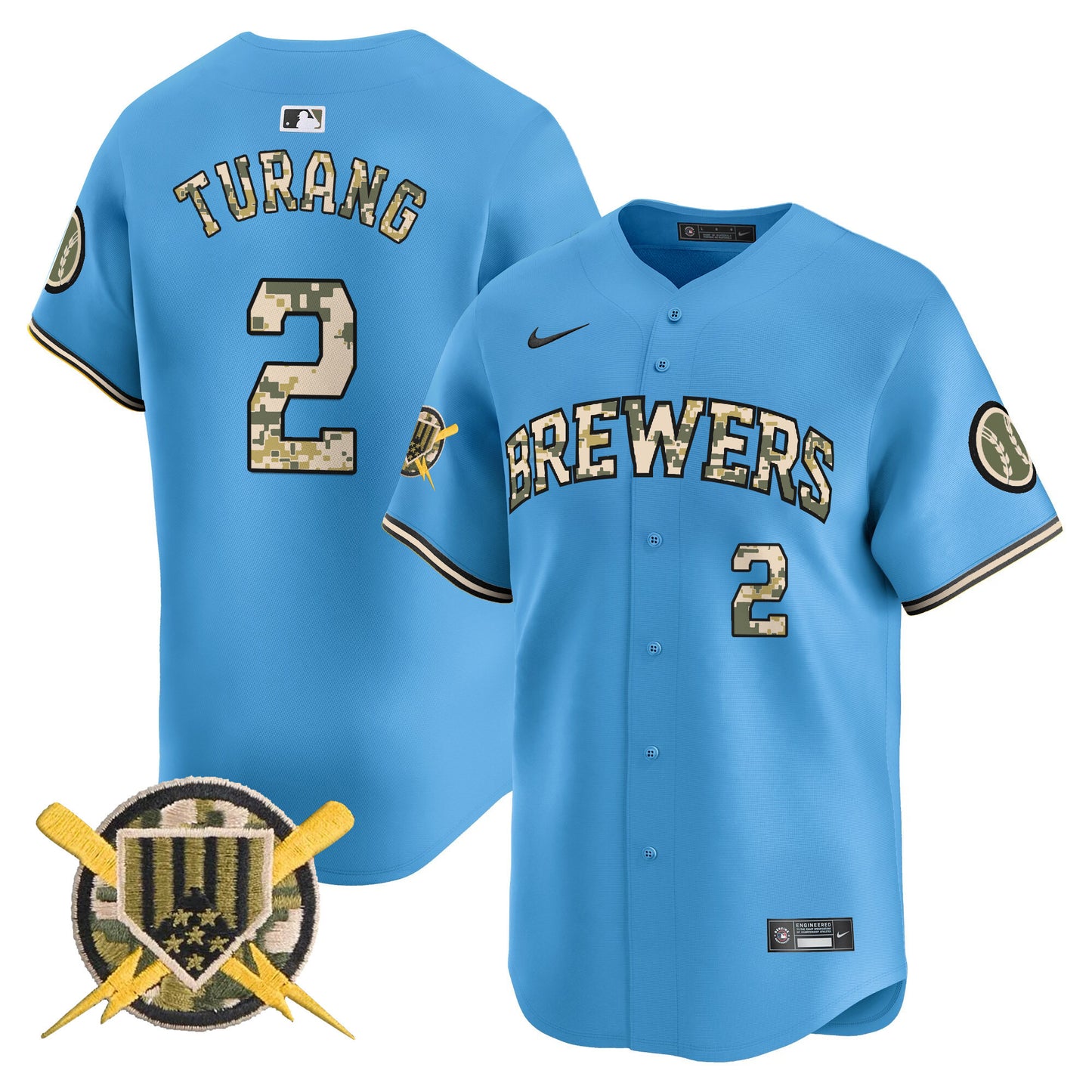 Men's Milwaukee Brewers Armed Forces Day Vapor Premier Limited Jersey - All Stitched