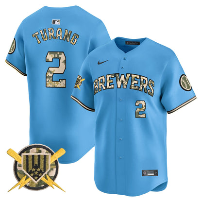Men's Milwaukee Brewers Armed Forces Day Vapor Premier Limited Jersey - All Stitched