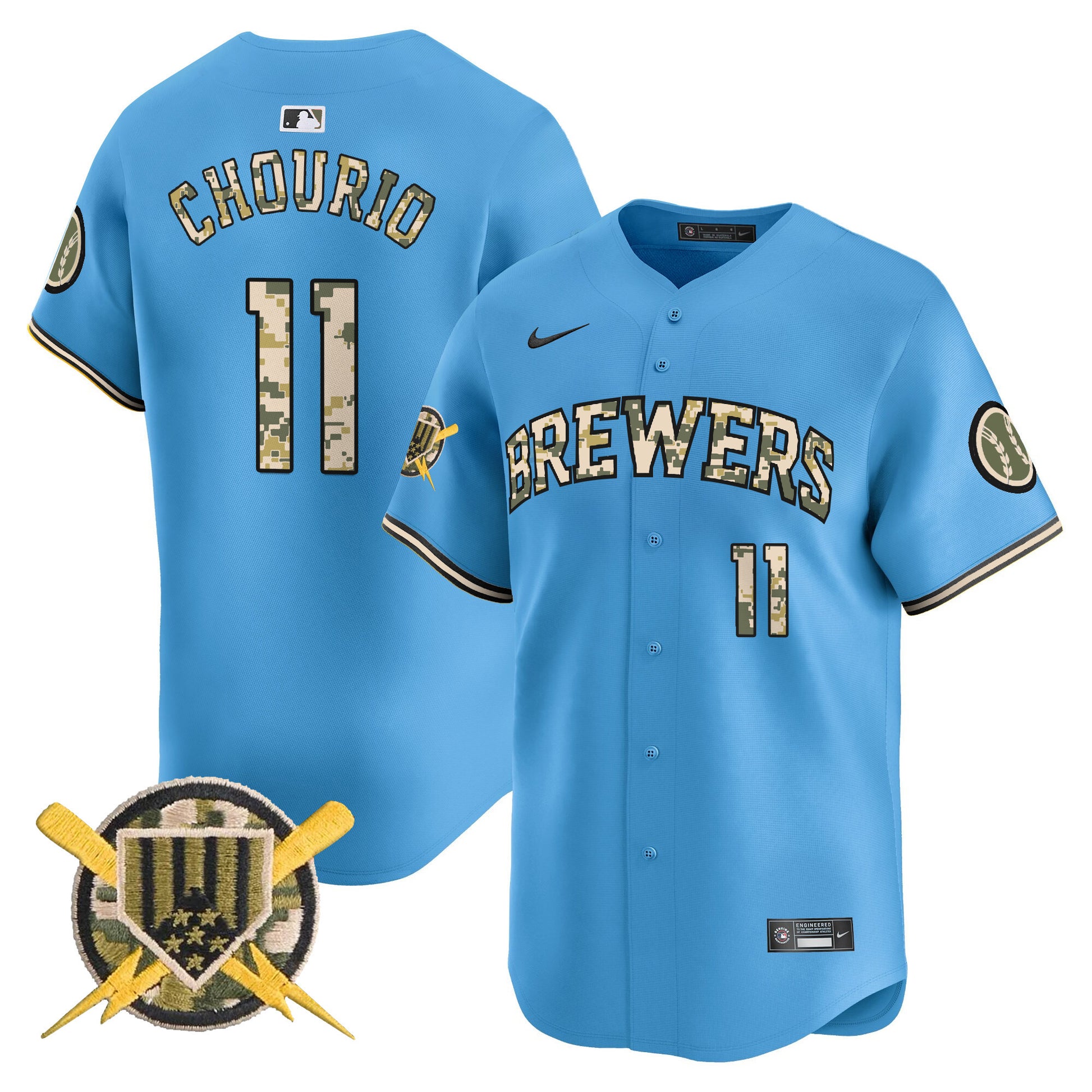 Men's Milwaukee Brewers Armed Forces Day Vapor Premier Limited Jersey - All Stitched
