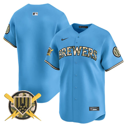 Men's Milwaukee Brewers Armed Forces Day Vapor Premier Limited Jersey - All Stitched