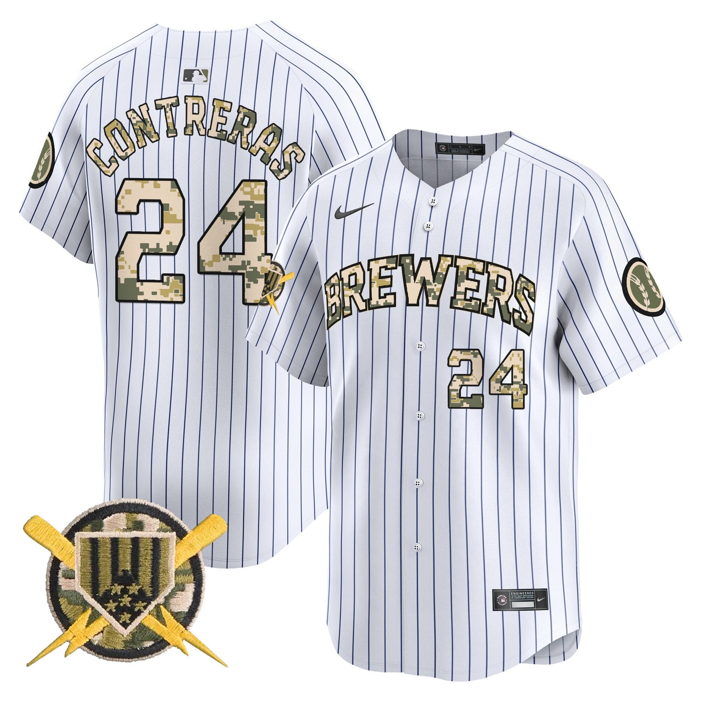 Men's Milwaukee Brewers Armed Forces Day Vapor Premier Limited Jersey - All Stitched