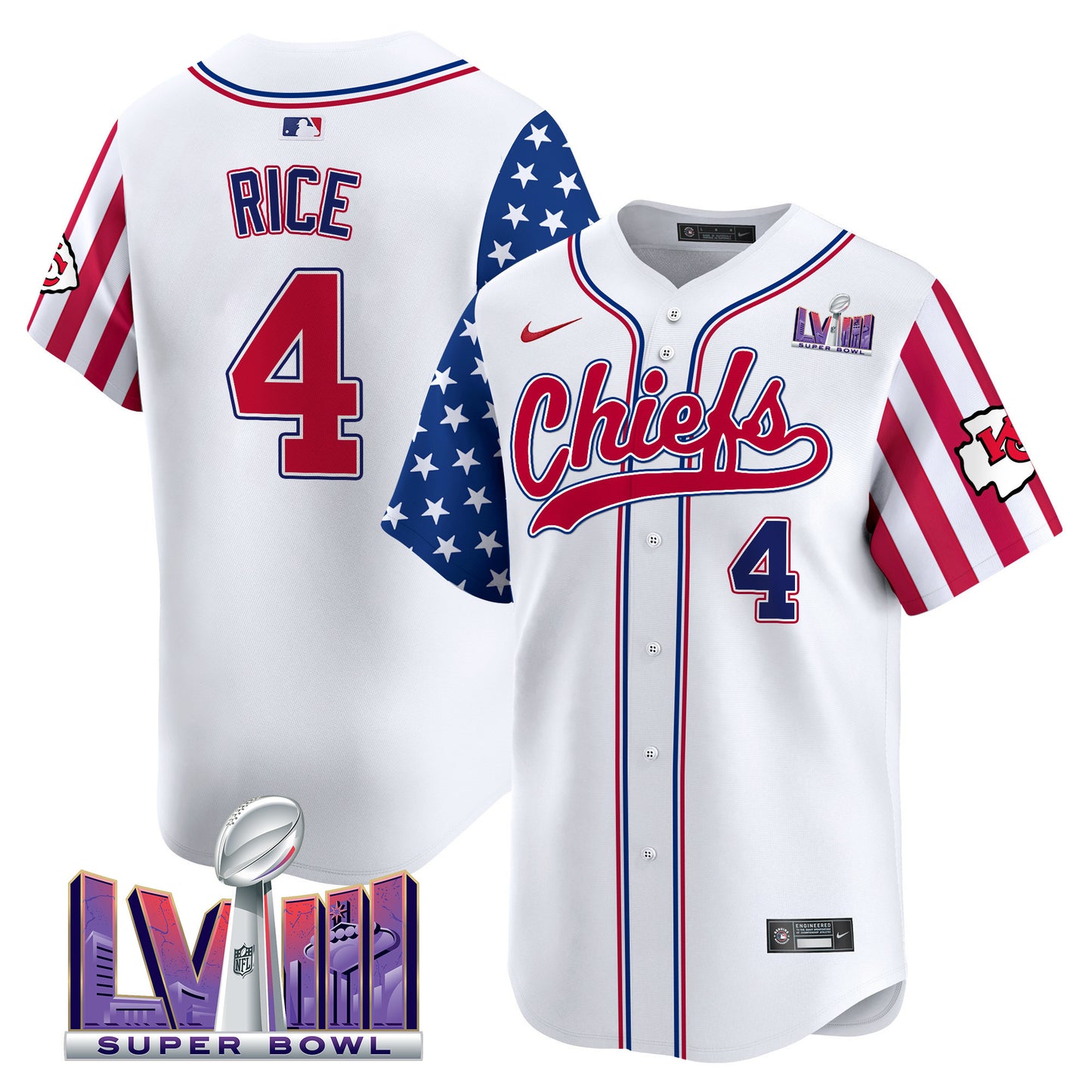 Men's Chiefs 2024 American Style Vapor Premier Limited Jersey - All Stitched