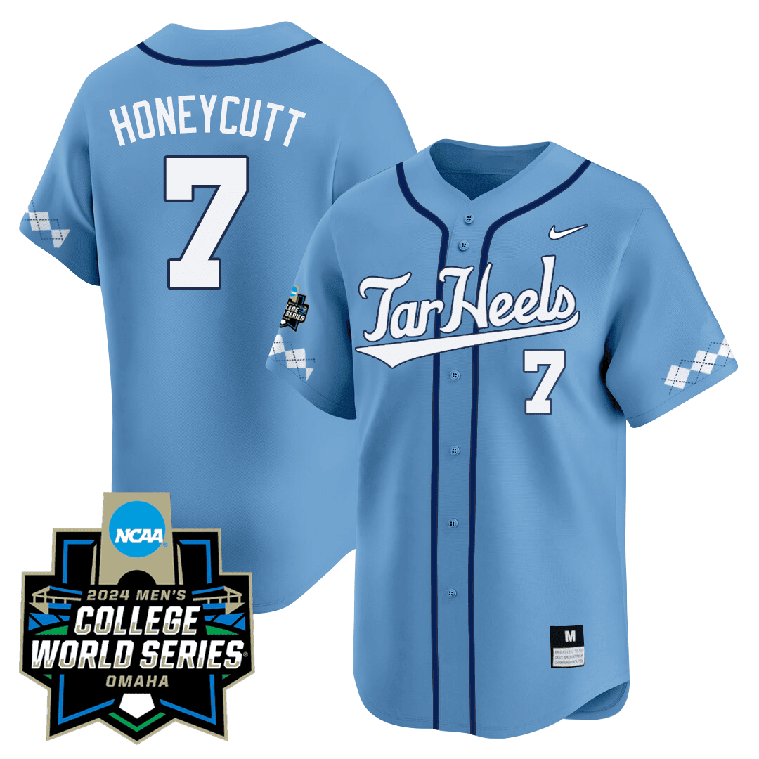 Men's North Carolina Tar Heels 2024 College World Series Patch Vapor Premier Limited Jersey - All Stitched