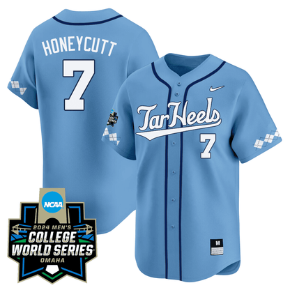 Men's North Carolina Tar Heels 2024 College World Series Patch Vapor Premier Limited Jersey - All Stitched