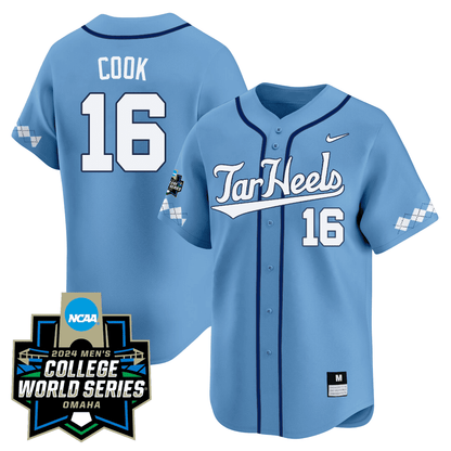 Men's North Carolina Tar Heels 2024 College World Series Patch Vapor Premier Limited Jersey - All Stitched