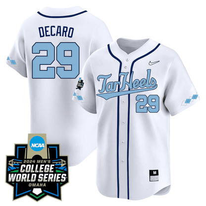 Men's North Carolina Tar Heels 2024 College World Series Patch Vapor Premier Limited Jersey - All Stitched