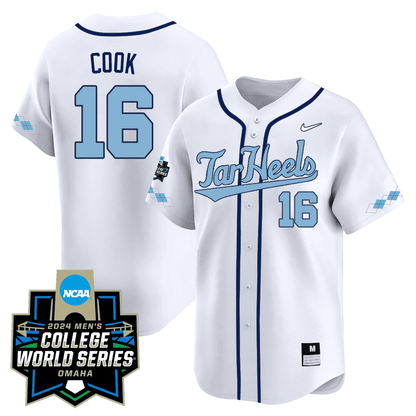 Men's North Carolina Tar Heels 2024 College World Series Patch Vapor Premier Limited Jersey - All Stitched
