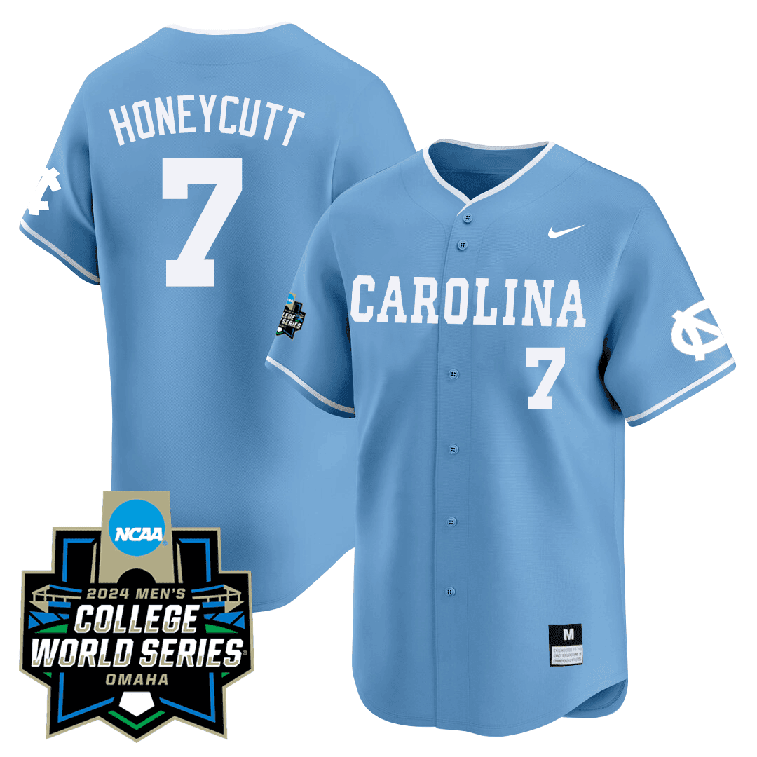 Men's North Carolina Tar Heels 2024 College World Series Patch Vapor Premier Limited Jersey - All Stitched