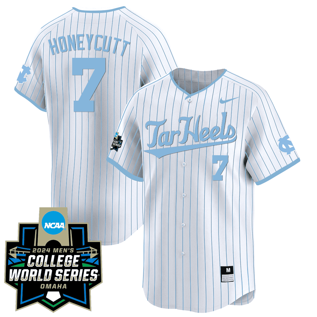 Men's North Carolina Tar Heels 2024 College World Series Patch Vapor Premier Limited Jersey - All Stitched