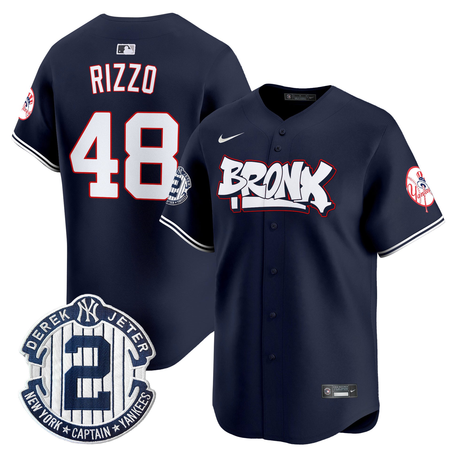 Men's New York Yankees The Bronx Graffiti Vapor Premier Limited Jersey V4 - All Stitched