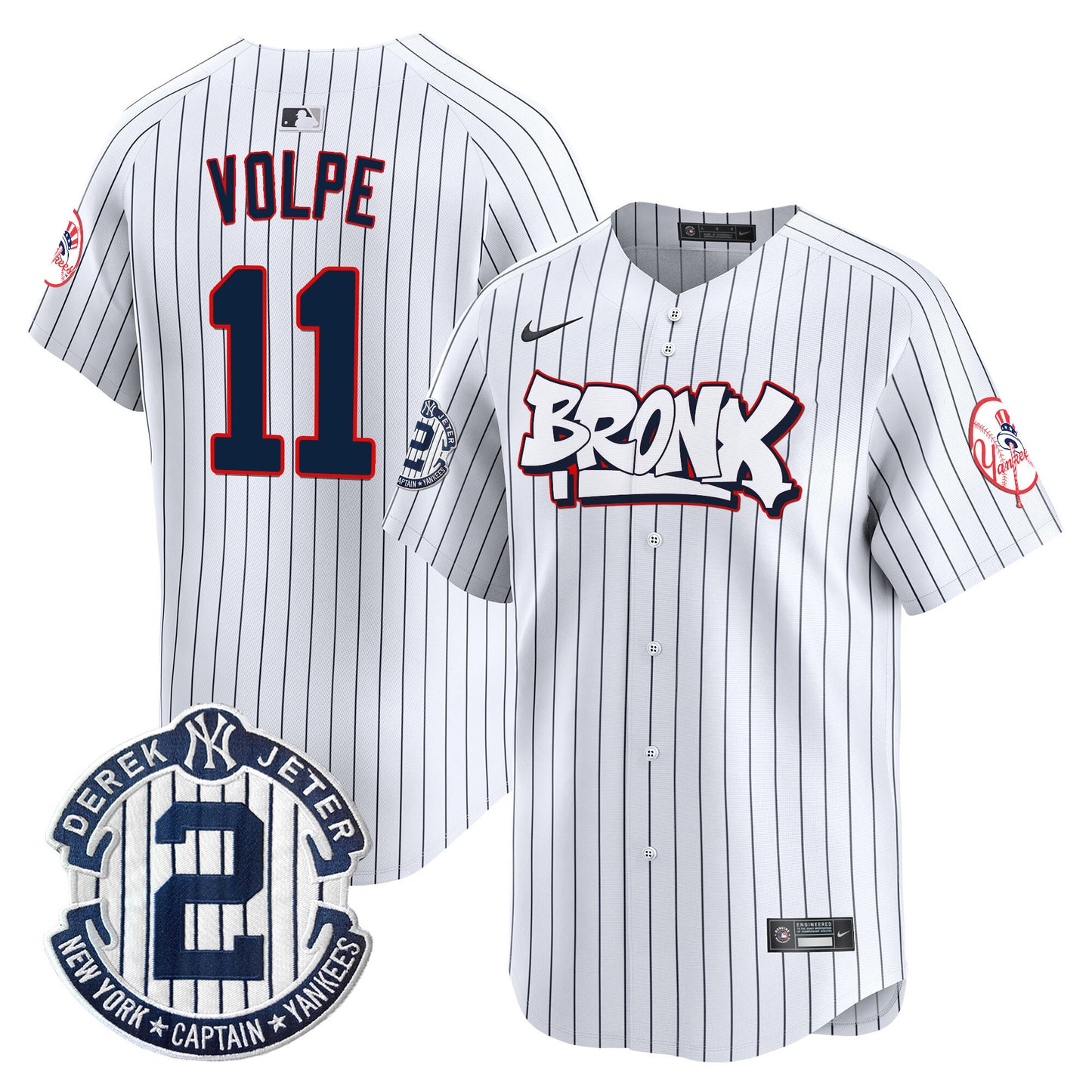 Men's New York Yankees The Bronx Graffiti Vapor Premier Limited Jersey V4 - All Stitched