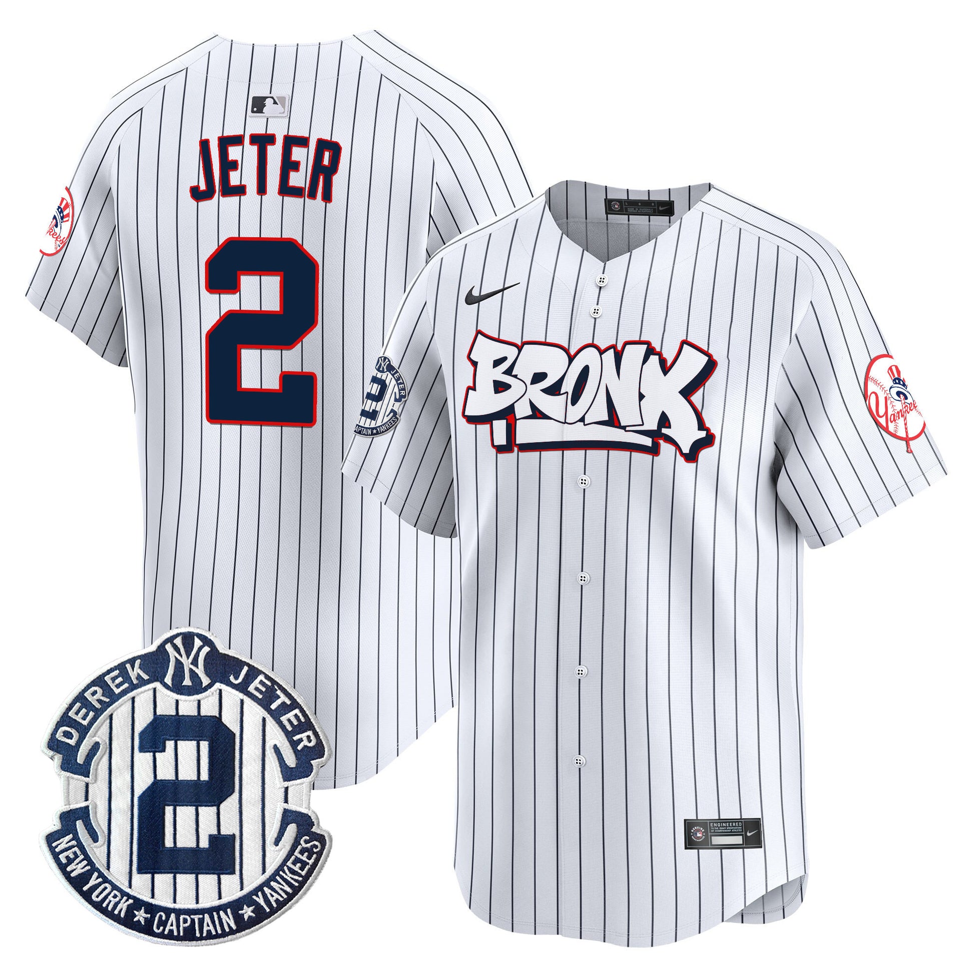 Men's New York Yankees The Bronx Graffiti Vapor Premier Limited Jersey V4 - All Stitched