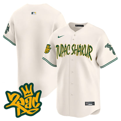 Men's Oakland Athletics Tupac Shakur Vapor Premier Limited Jersey - All Stitched