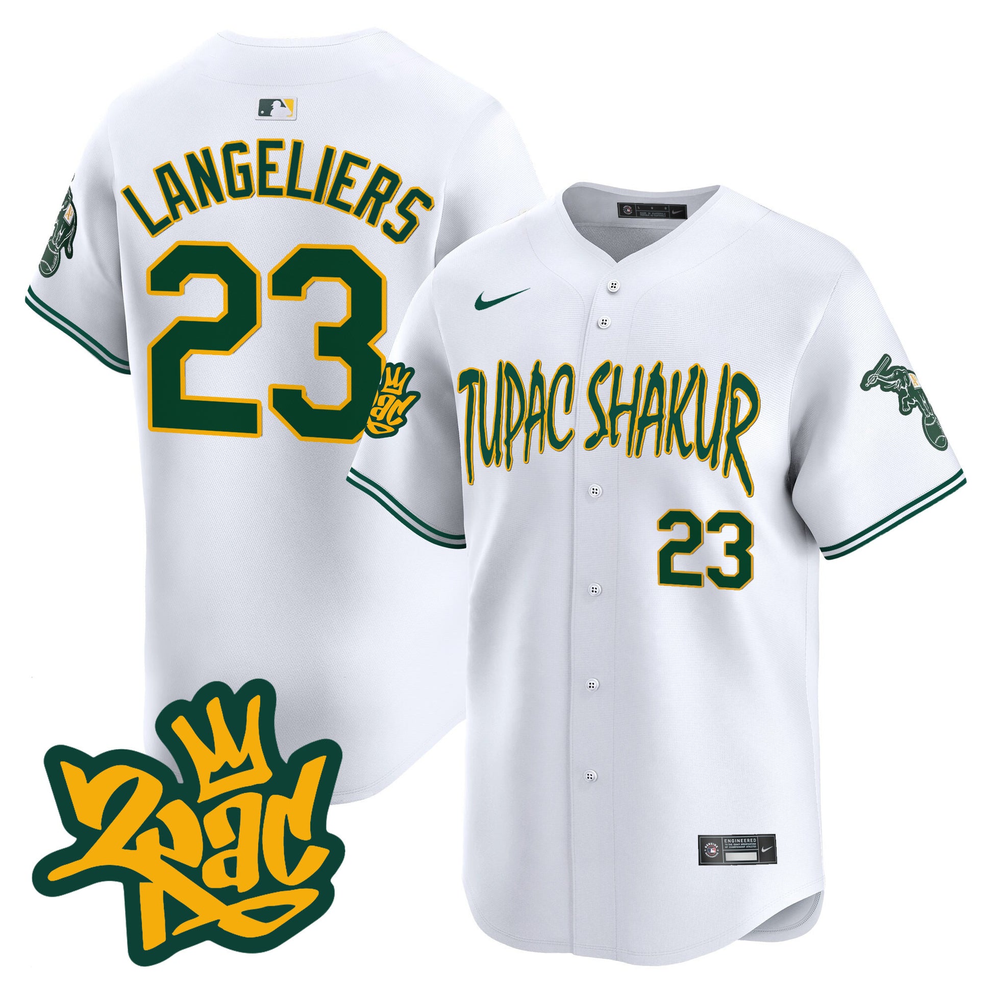 Men's Oakland Athletics Tupac Shakur Vapor Premier Limited Jersey - All Stitched