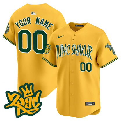 Oakland Athletics Tupac Shakur Vapor Premier Limited Custom Jersey - All Stitched