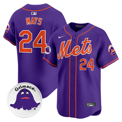 Men's Mets Grimace Vapor Premier Limited Jersey - All Stitched
