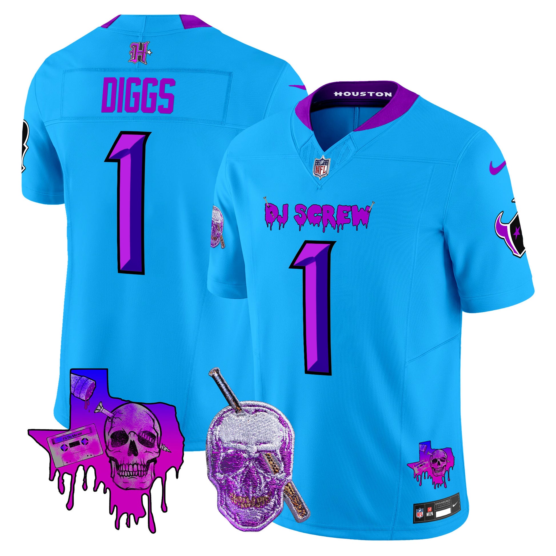 Men's Houston Texans DJ Screw Vapor Limited Jersey - All Stitched