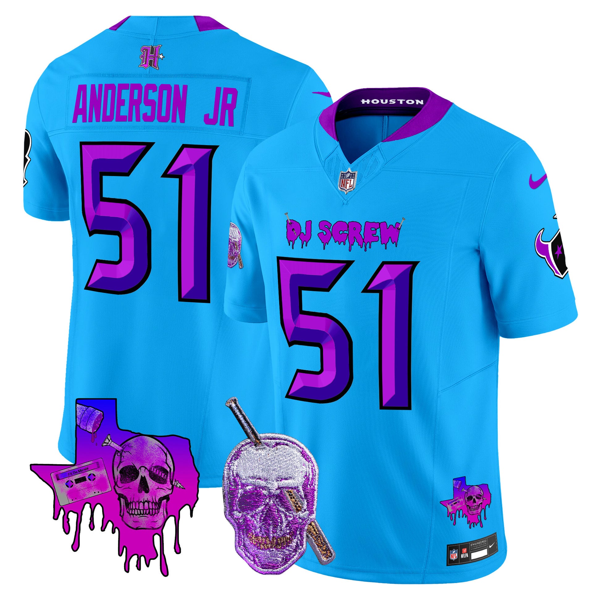 Men's Houston Texans DJ Screw Vapor Limited Jersey - All Stitched