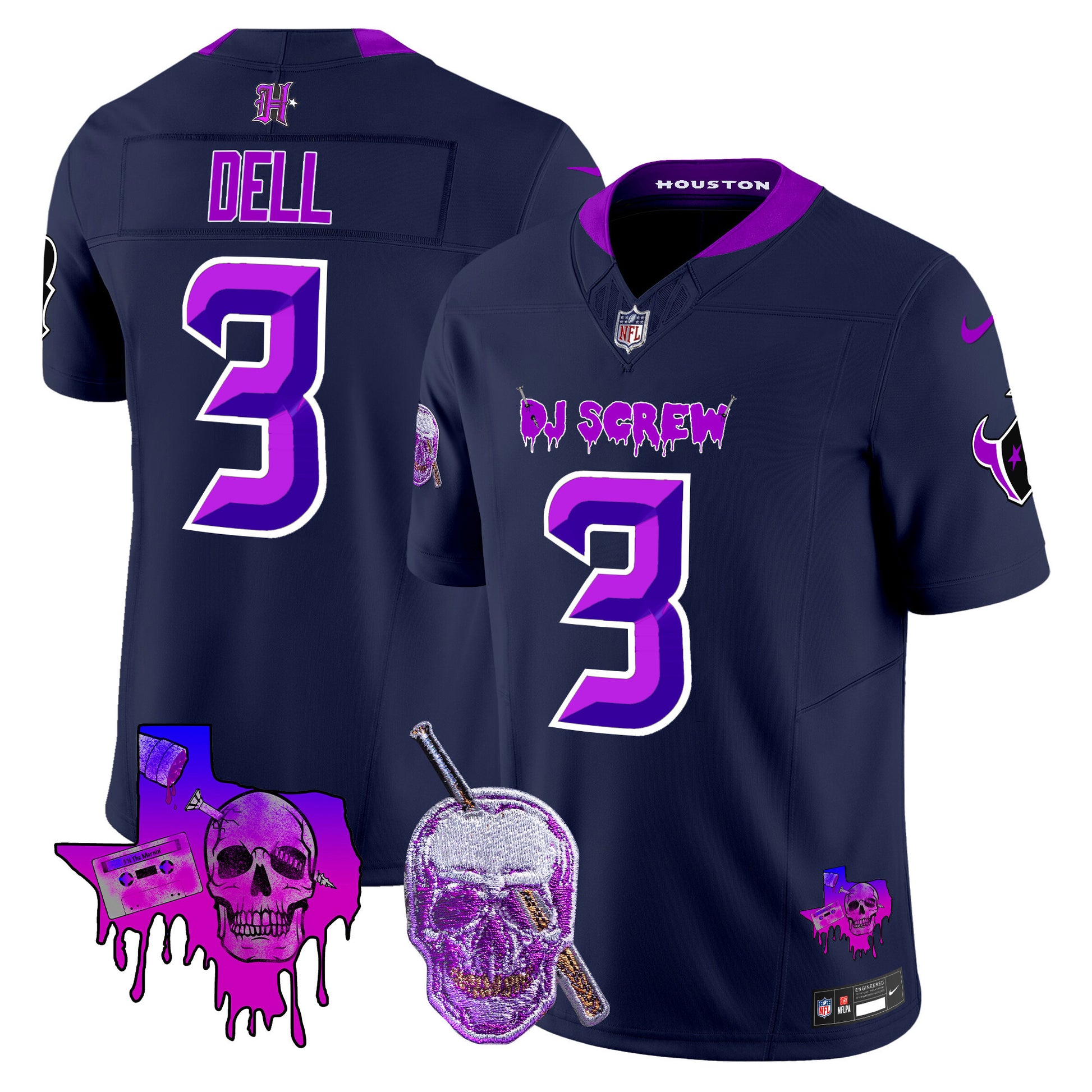 Men's Houston Texans DJ Screw Vapor Limited Jersey - All Stitched