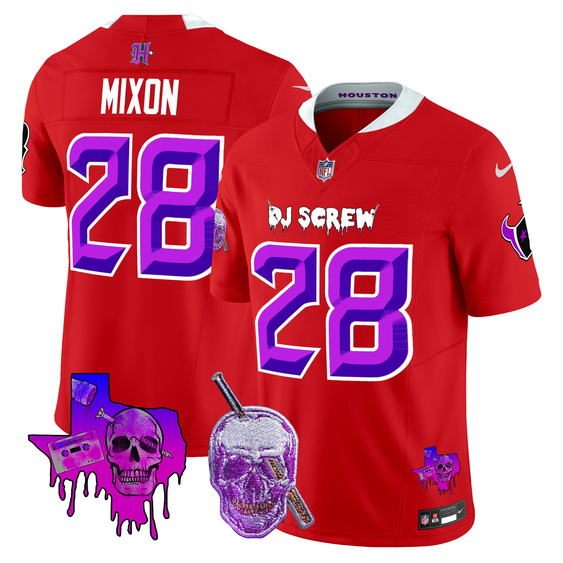 Men's Houston Texans DJ Screw Vapor Limited Jersey - All Stitched