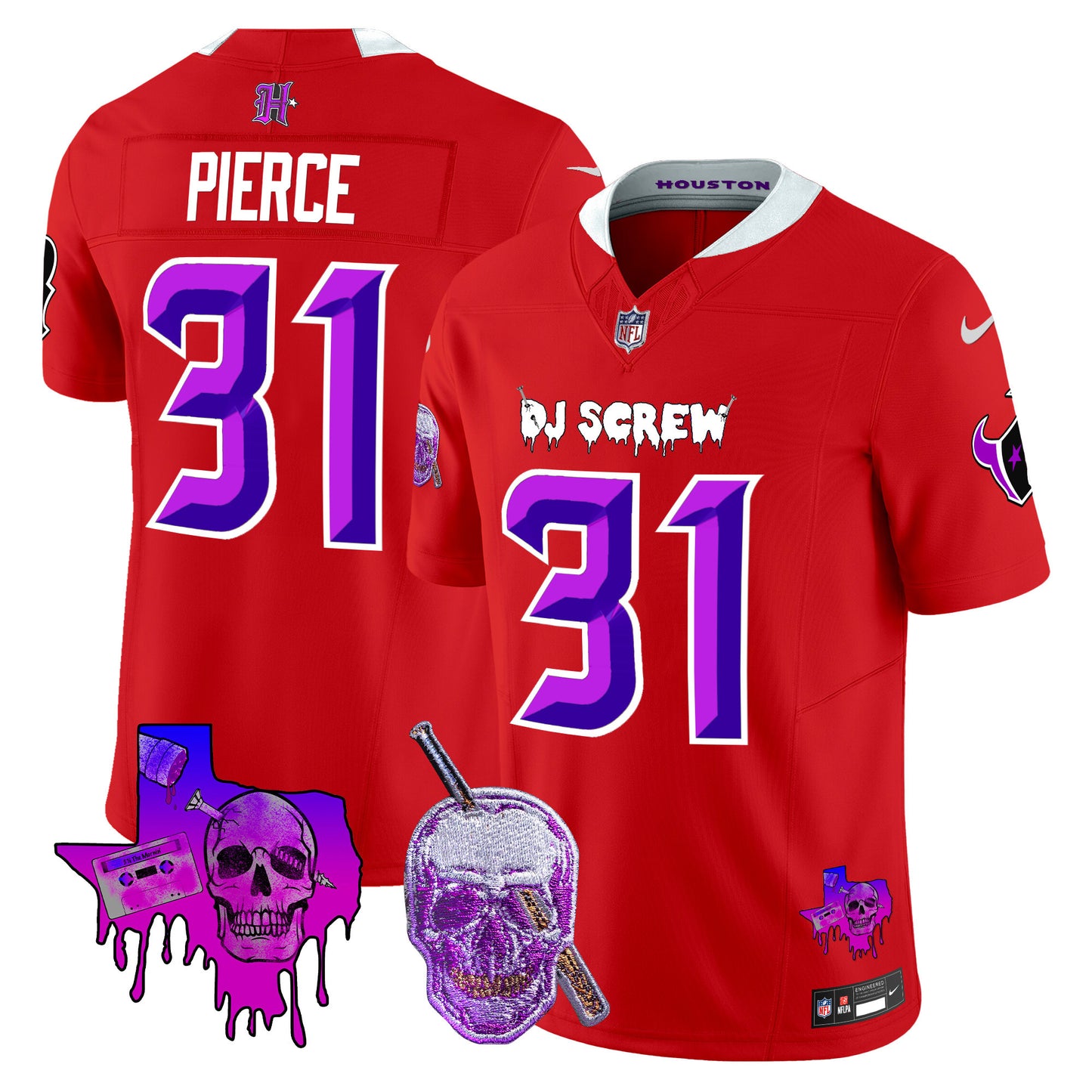 Men's Houston Texans DJ Screw Vapor Limited Jersey - All Stitched