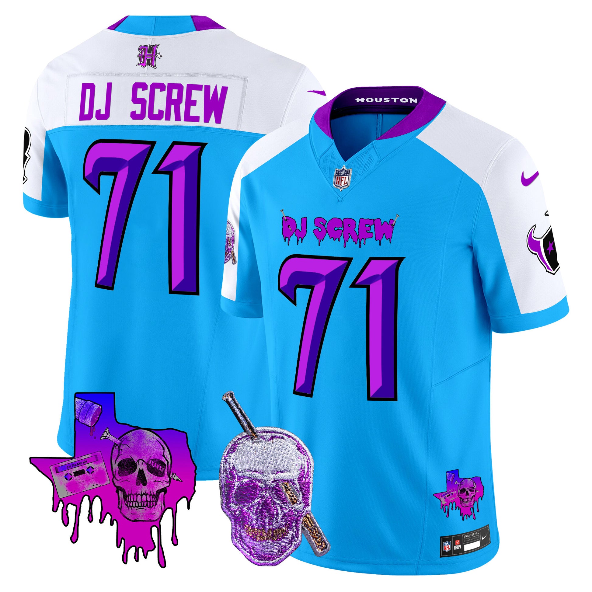 Men's Houston Texans DJ Screw Vapor Limited Jersey - All Stitched