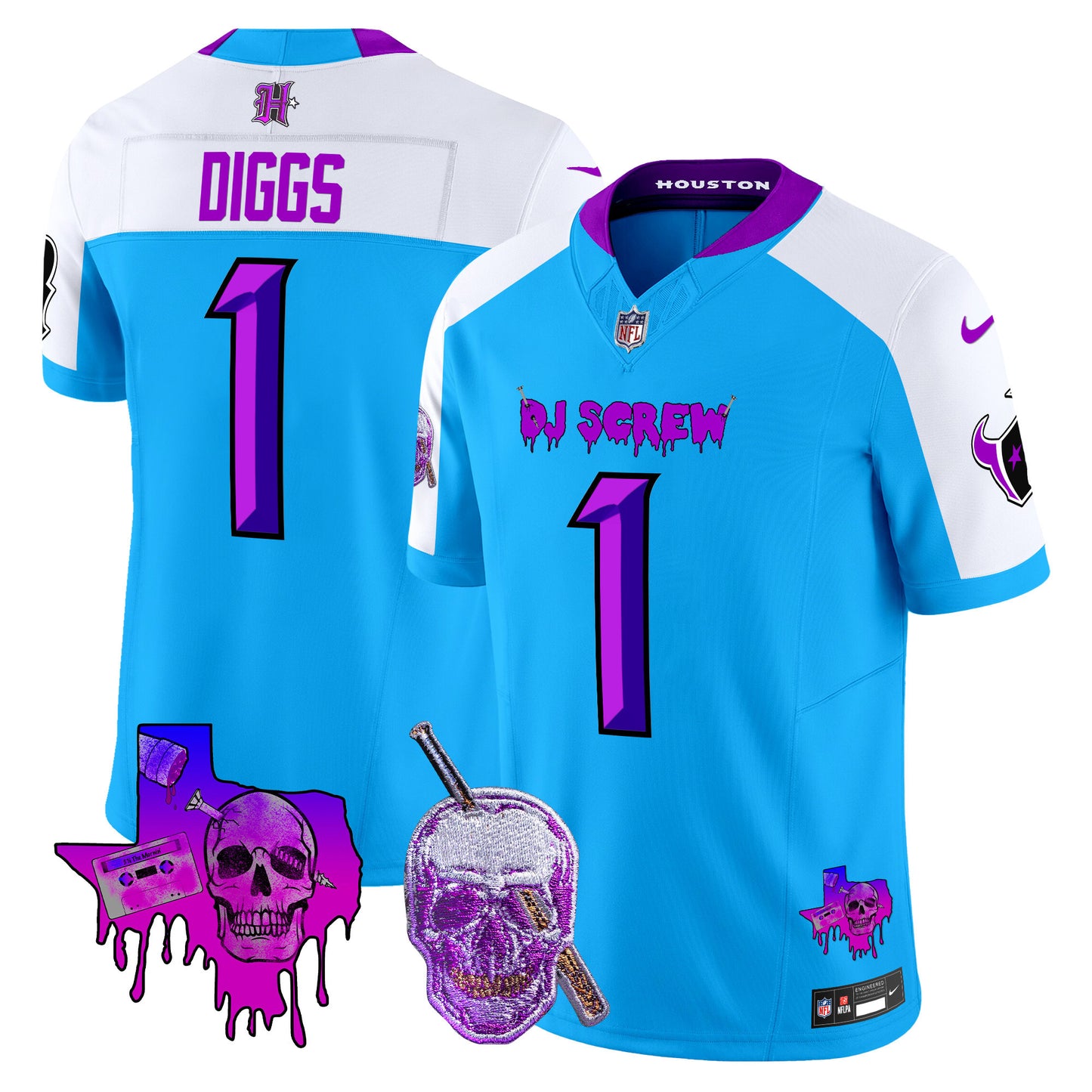 Men's Houston Texans DJ Screw Vapor Limited Jersey - All Stitched