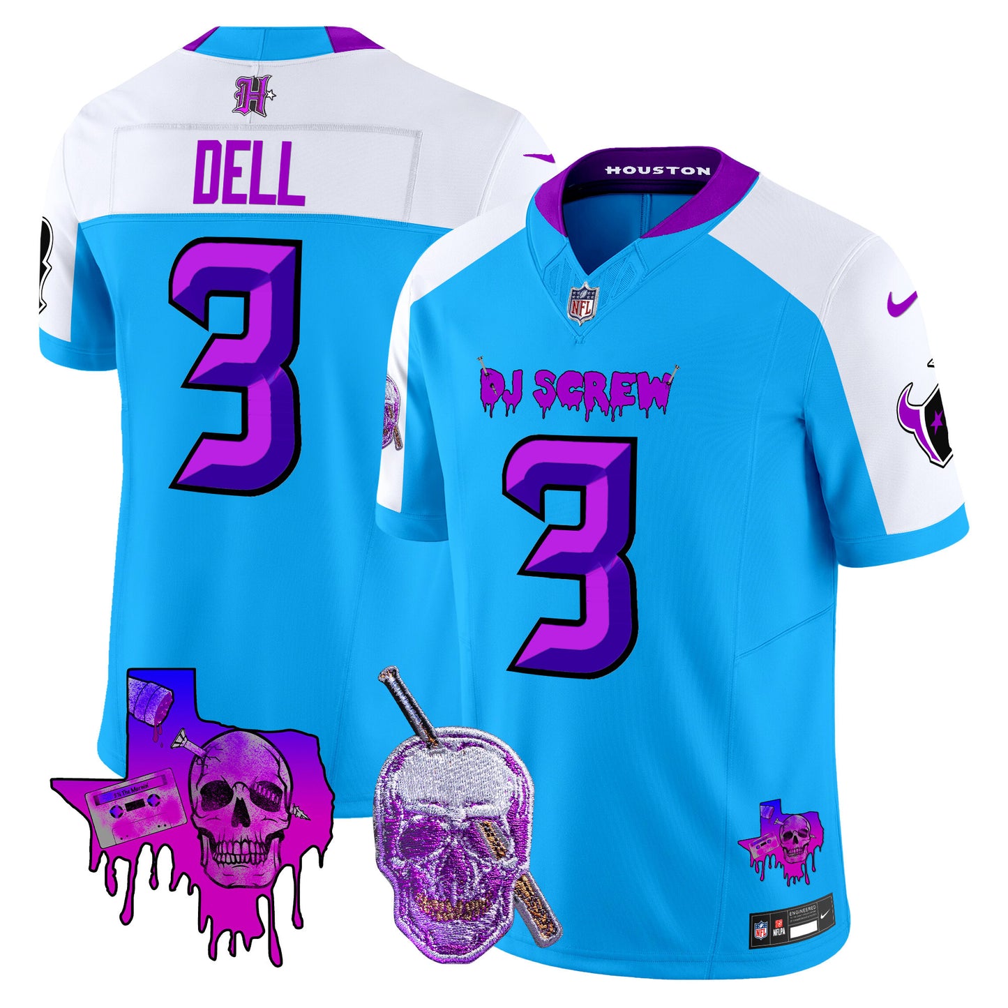 Men's Houston Texans DJ Screw Vapor Limited Jersey - All Stitched