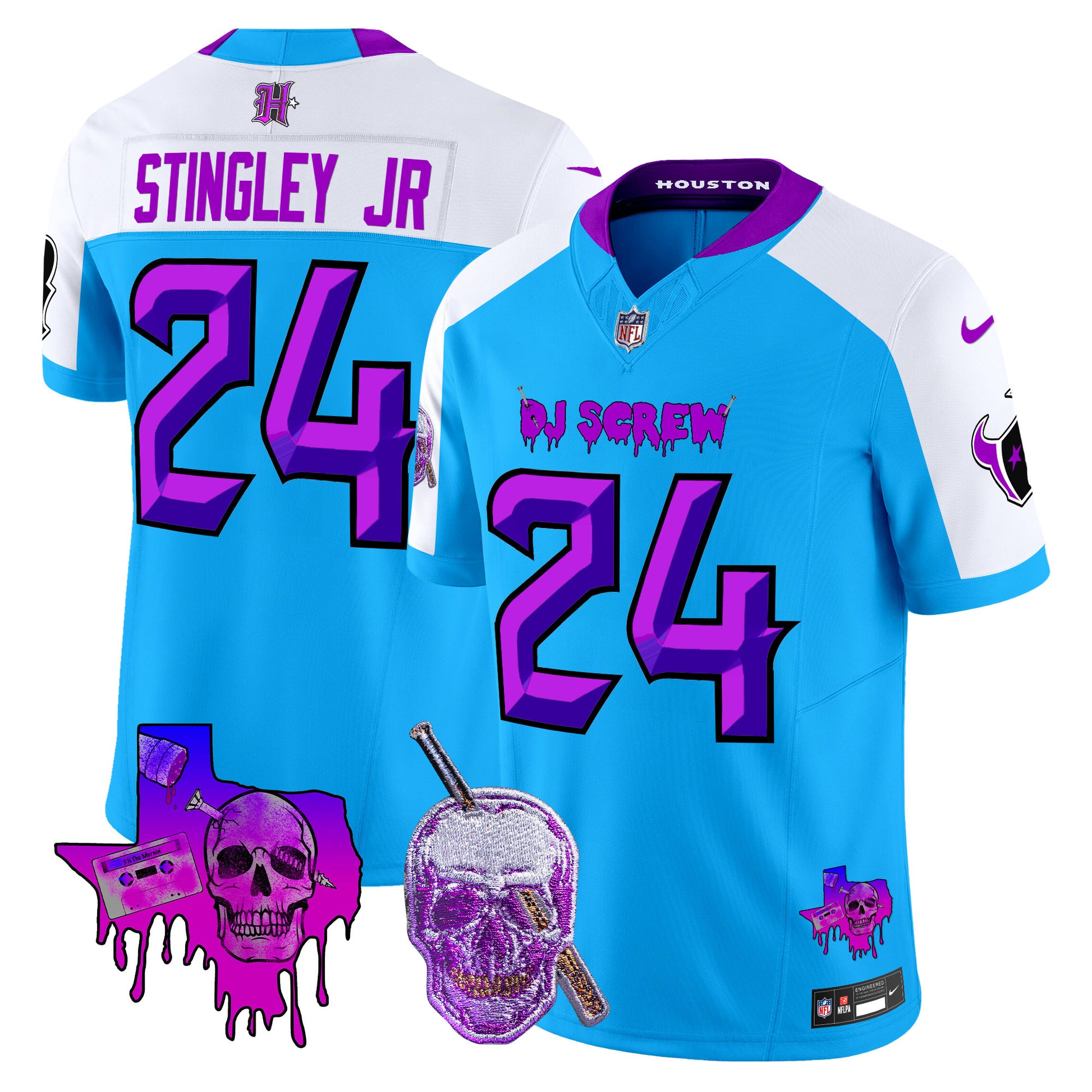 Men's Houston Texans DJ Screw Vapor Limited Jersey - All Stitched