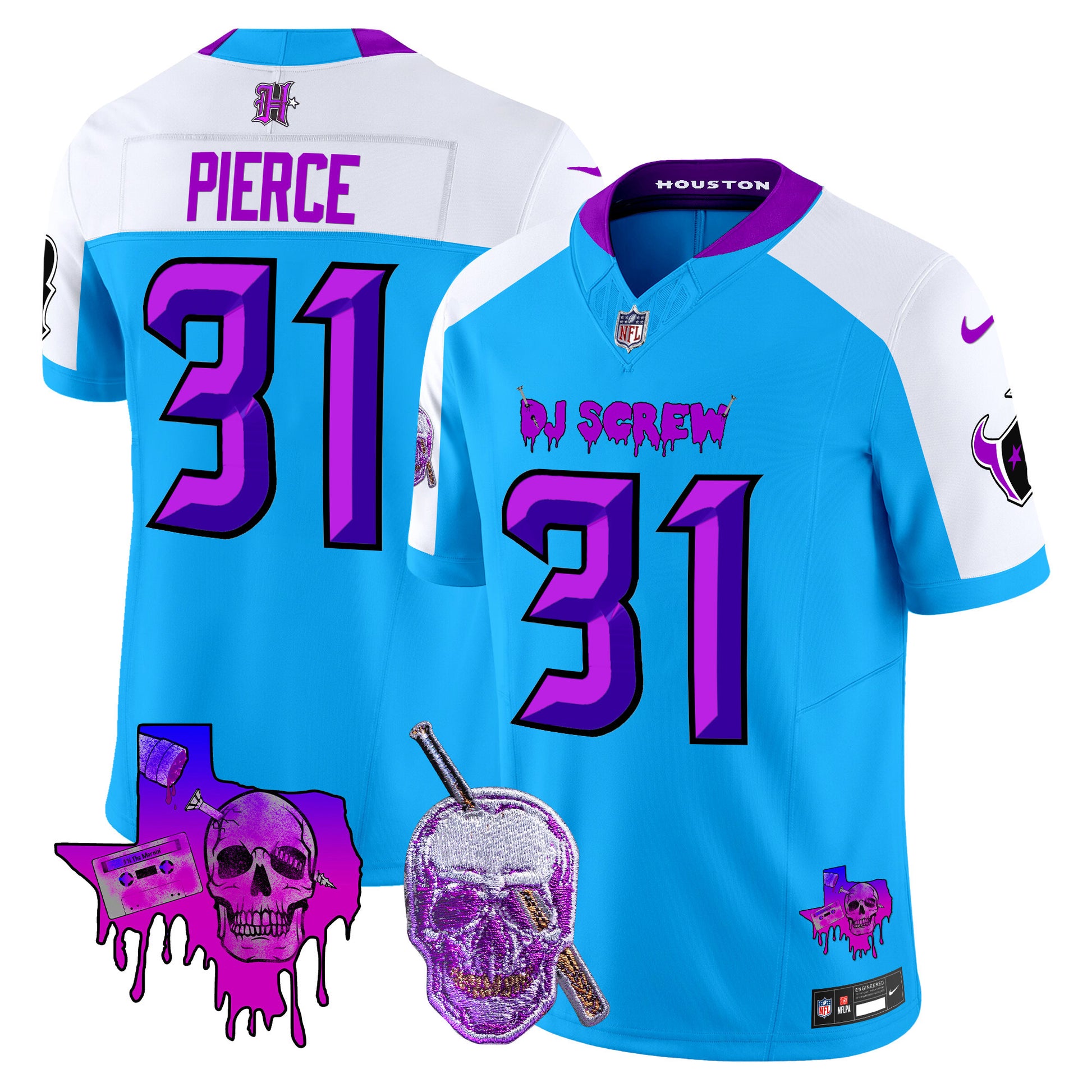 Men's Houston Texans DJ Screw Vapor Limited Jersey - All Stitched