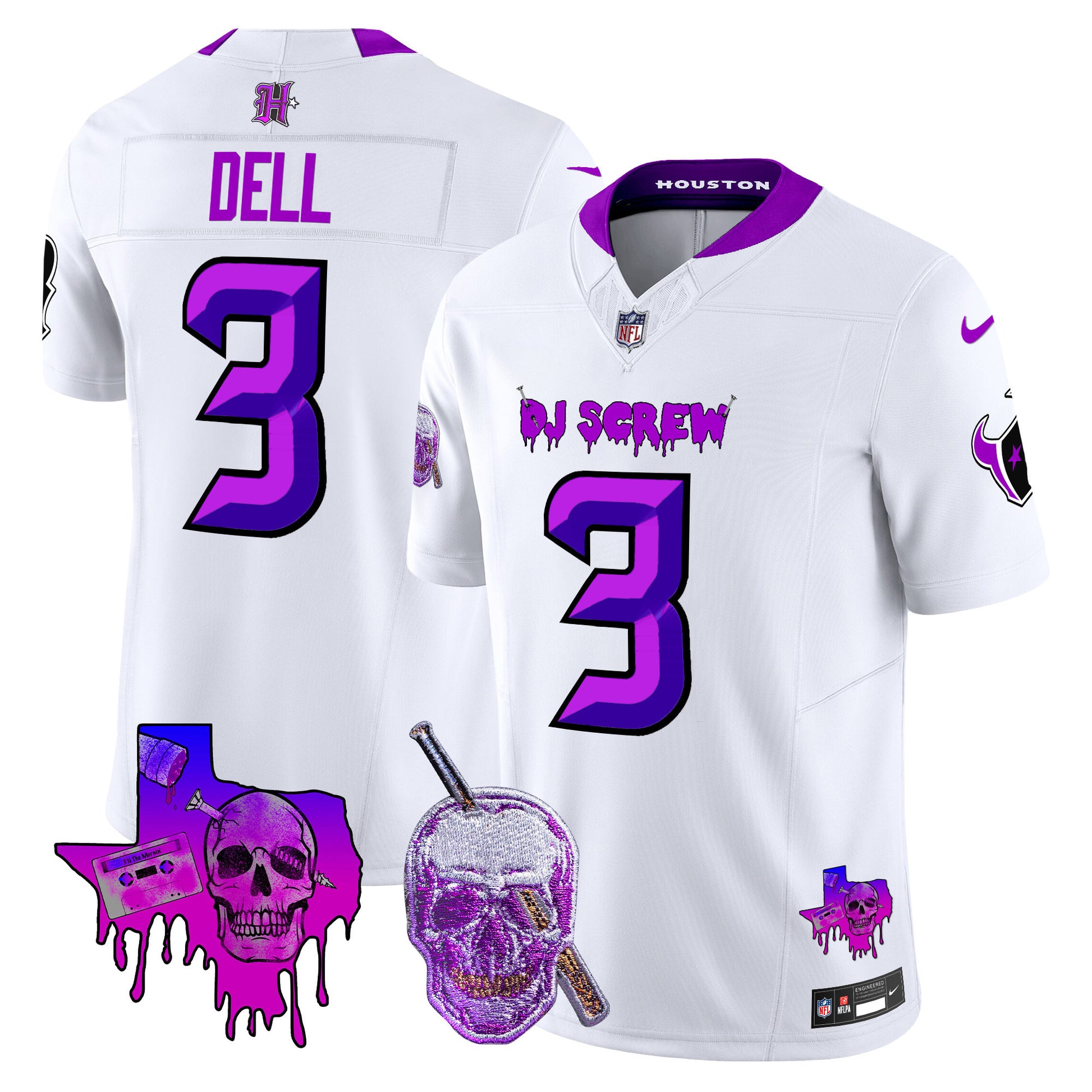 Men's Houston Texans DJ Screw Vapor Limited Jersey - All Stitched