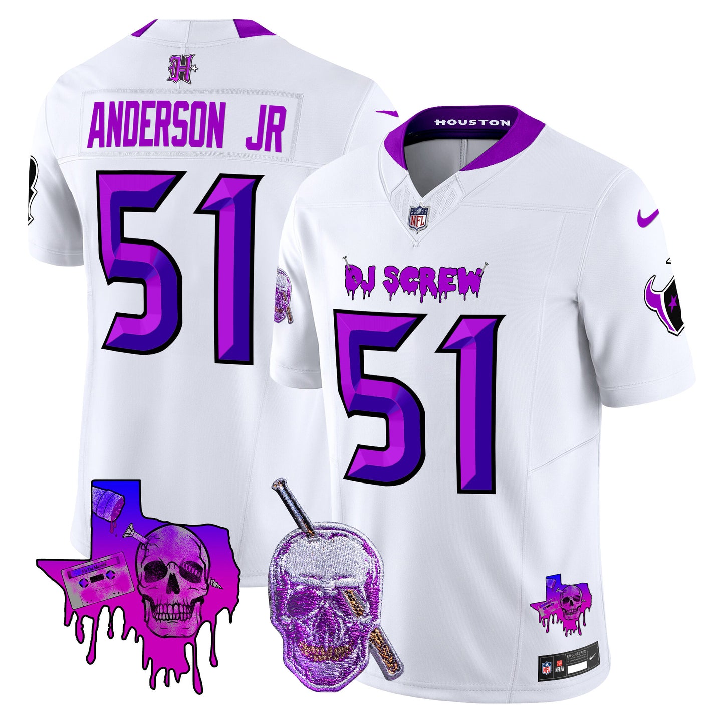 Men's Houston Texans DJ Screw Vapor Limited Jersey - All Stitched