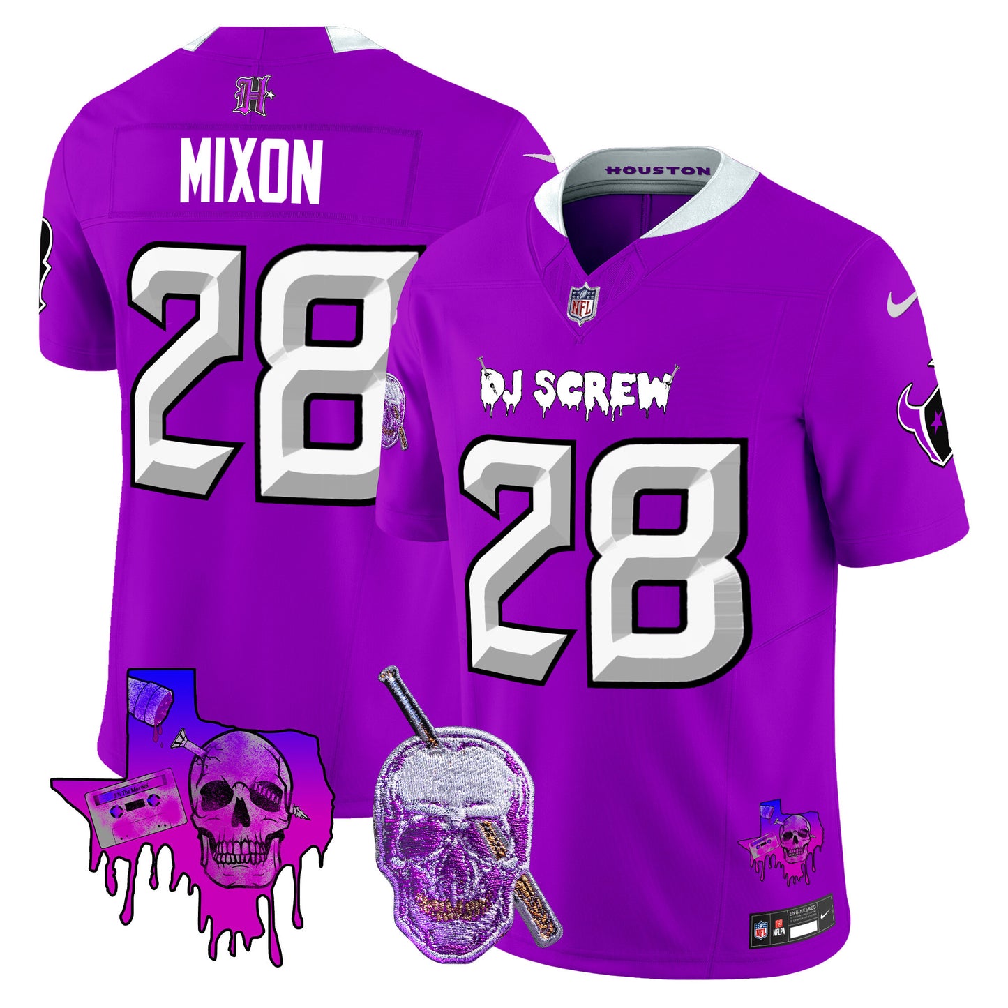 Men's Houston Texans DJ Screw Vapor Limited Jersey - All Stitched