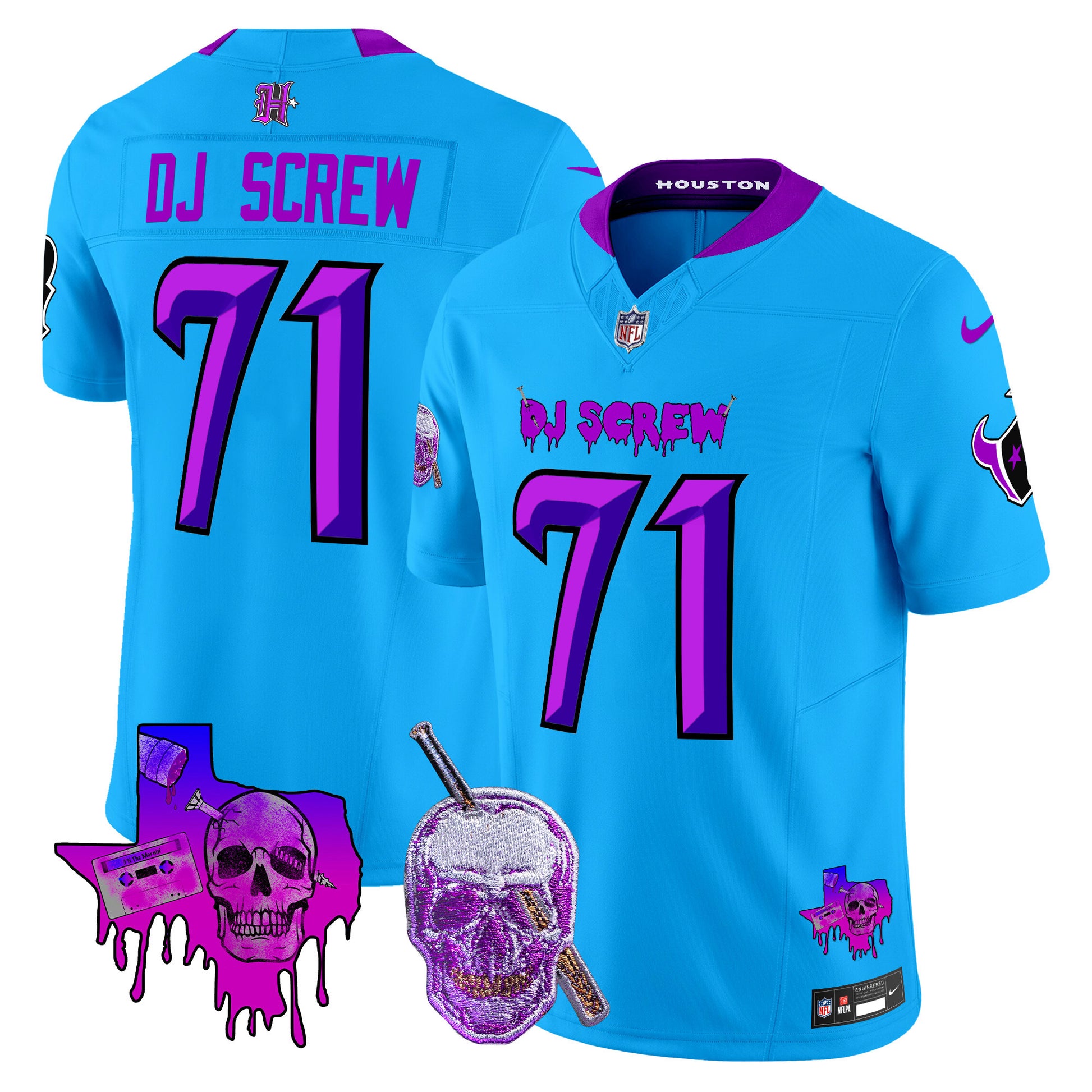 Men's Houston Texans DJ Screw Vapor Limited Jersey - All Stitched