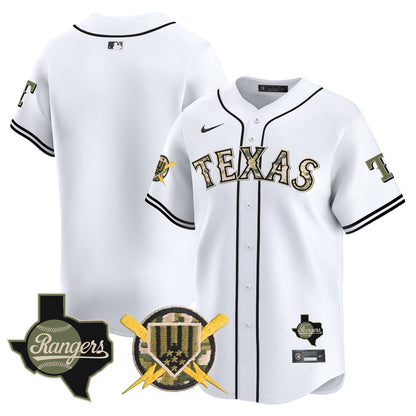 Men's Texas Rangers Armed Forces Day Vapor Premier Limited Jersey - All Stitched