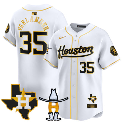 Men's Houston Astros Houston Rodeo Patch Vapor Premier Limited Jersey - All Stitched