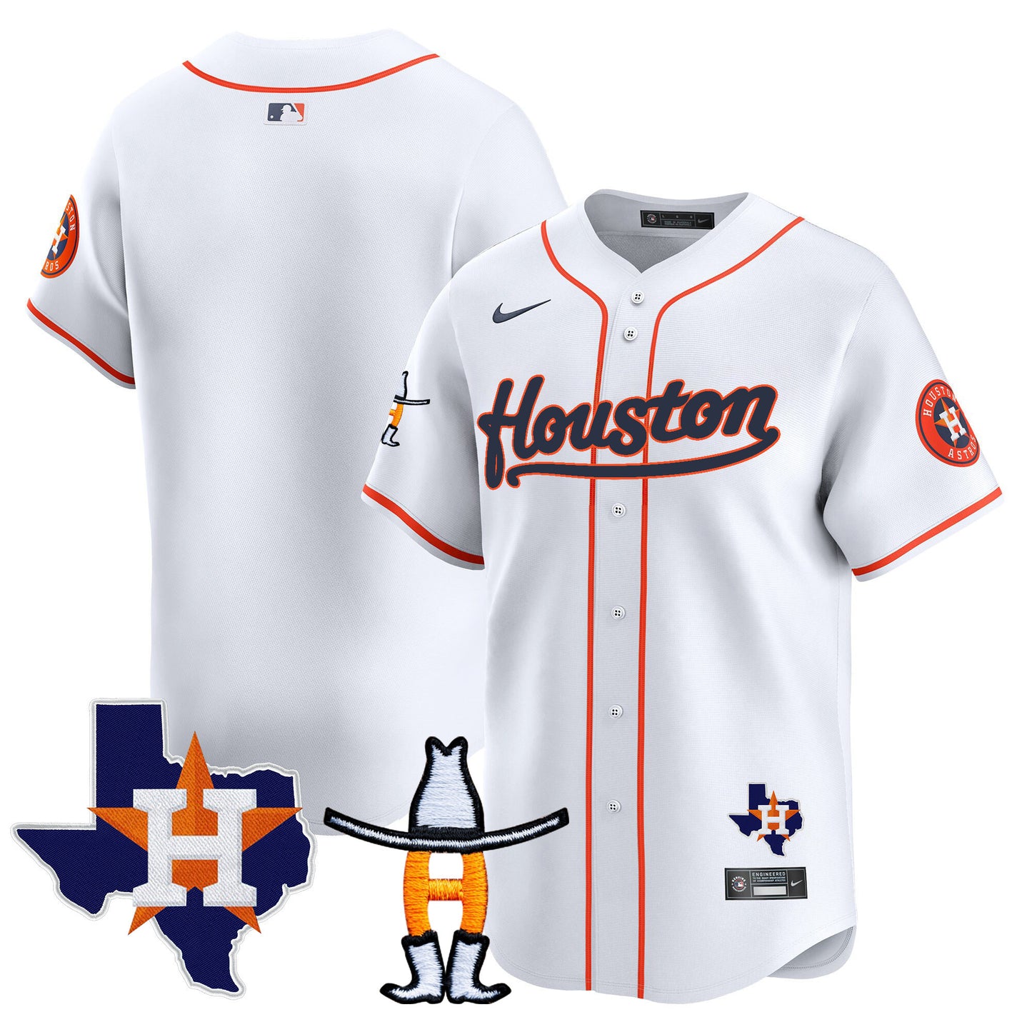 Men's Houston Astros Houston Rodeo Patch Vapor Premier Limited Jersey - All Stitched