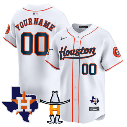 Houston Astros Houston Rodeo Patch Vapor Premier Limited Custom Jersey - All Stitched